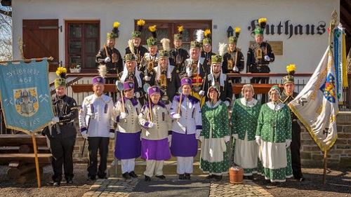 Knappenehrung an der Binge Knappenehrung an der Binge