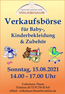 Verkaufsbörse für Baby-, Kinderbekleidung und Zubehör Verkaufsbörse für Baby-, Kinderbekleidung und Zubehör