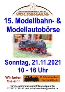 15. Modellbahn- und Modellautobörse 15. Modellbahn- und Modellautobörse